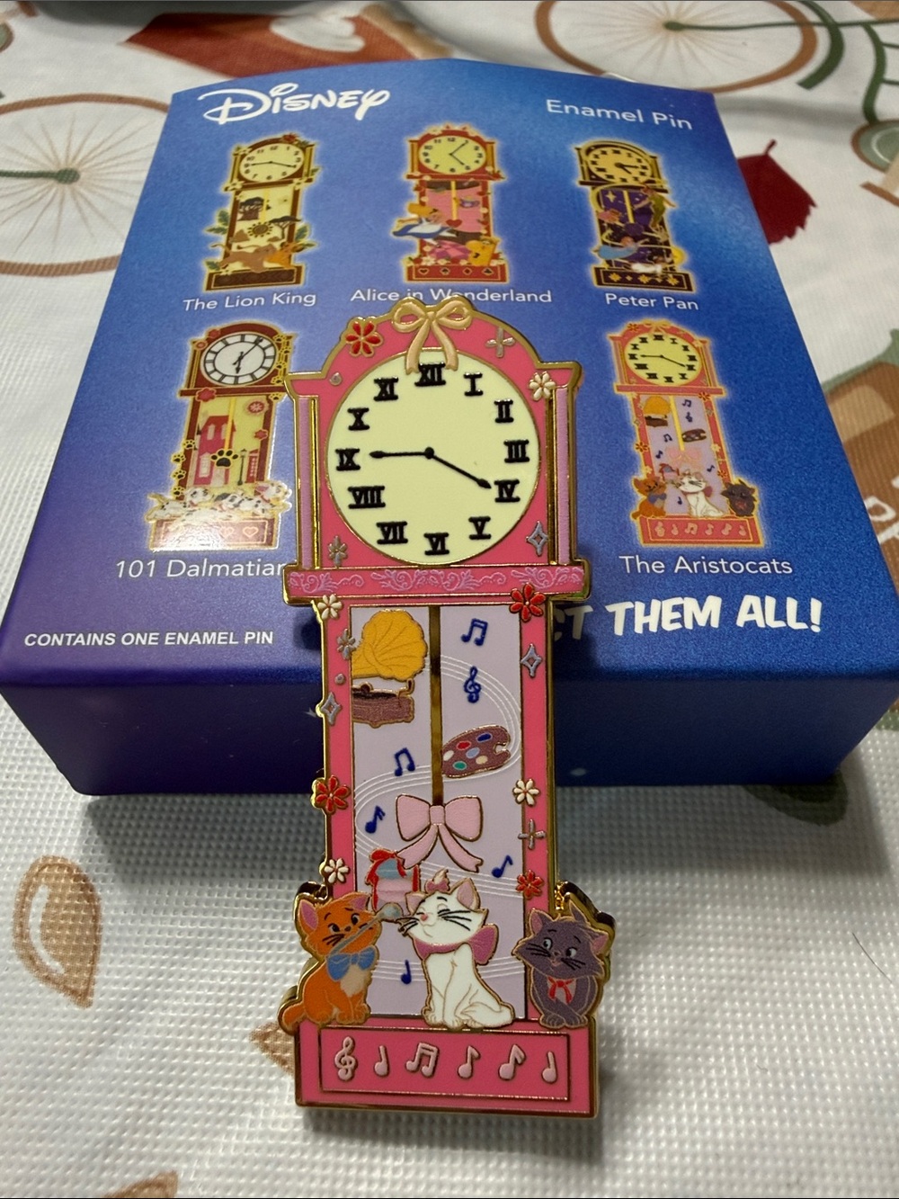Disney Aristocats Grandfather Clock Enamel Pin